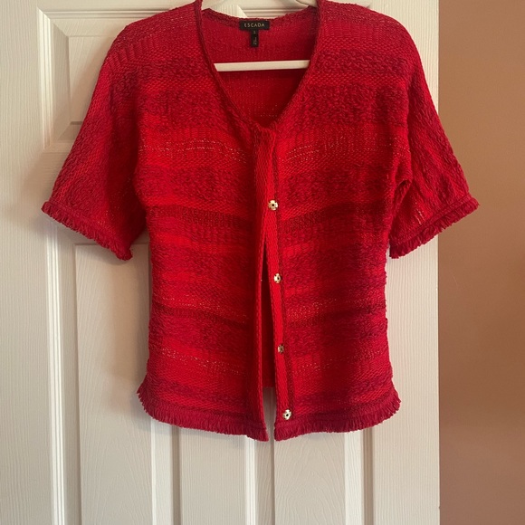 Escada red Cardigan - Picture 1 of 7